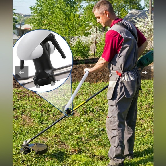 🆕 Ergonomic Weed Eater Handle Extension (Rounded Corners) White - Picture 1 of 11